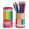 eeBoo: 25 Double-Sided Colored Pencils - Rainbow - 50 Vivid Colors, Stunning Canister, Silver Foil Accents, Artist Quality, Non-Toxic Art Supplies